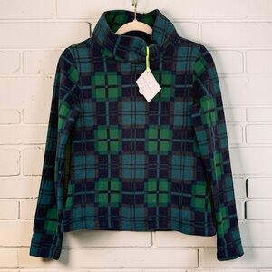 Dudley Stephens Juliet Turtleneck Winter Tartan Vello Fleece XS NWT